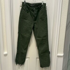 Just USA Women's Dark Green Cropped Pants